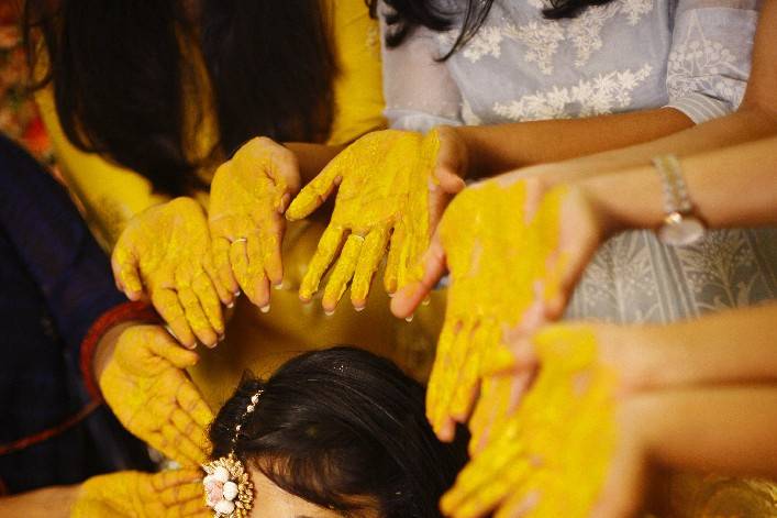 Pankhuri on her Haldi function