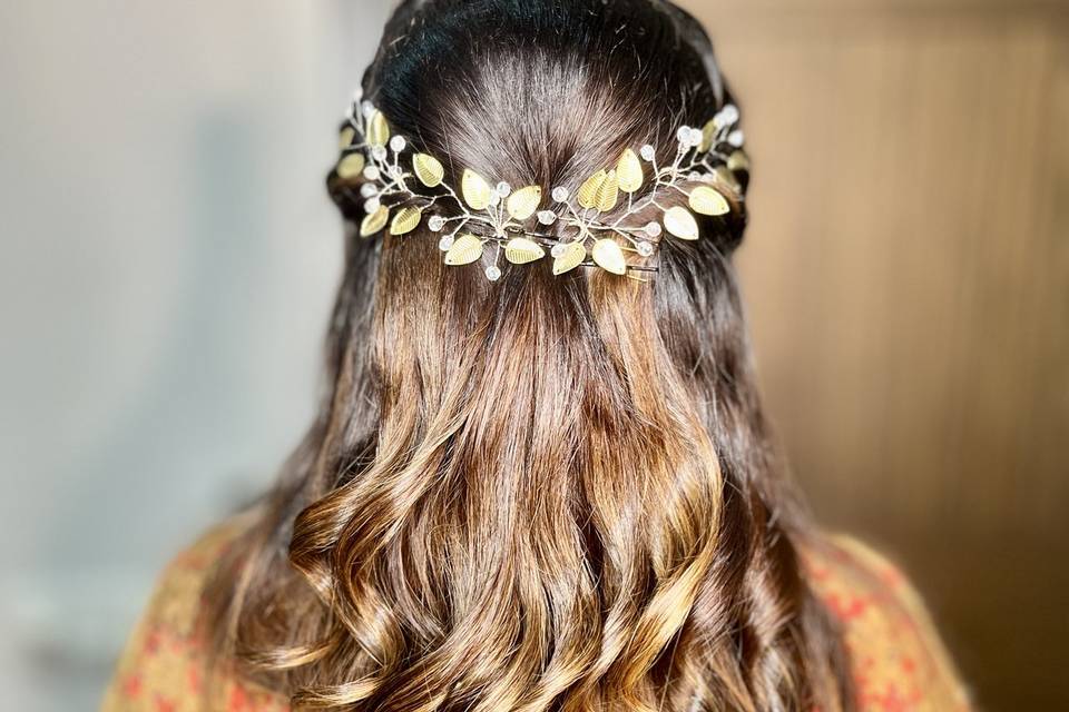 Glam party hairstyle