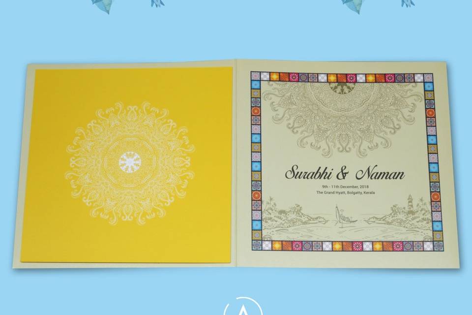 Wedding invite booklet cover