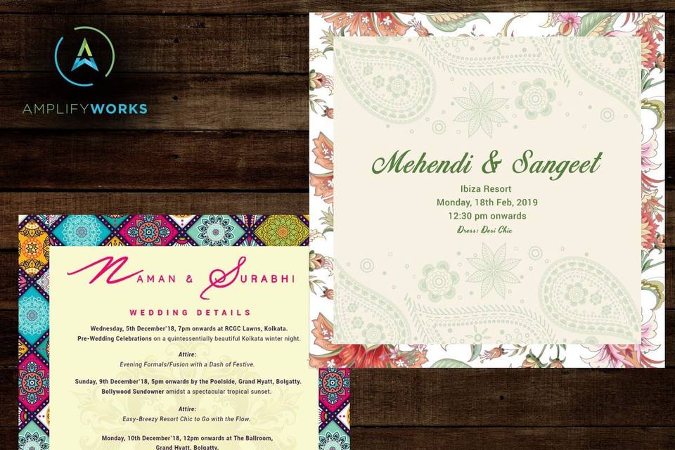 Assorted Wedding invite