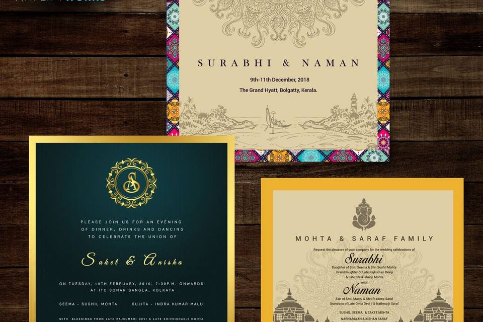 Assorted Wedding invite