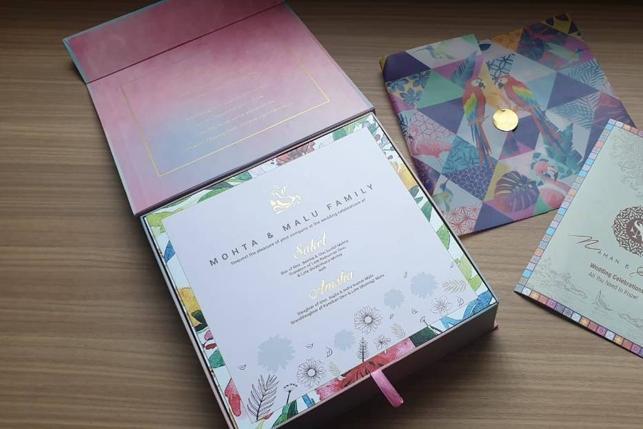 Spring Wedding invite box set