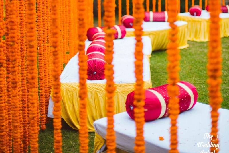 Mehendi Evening Setup ready