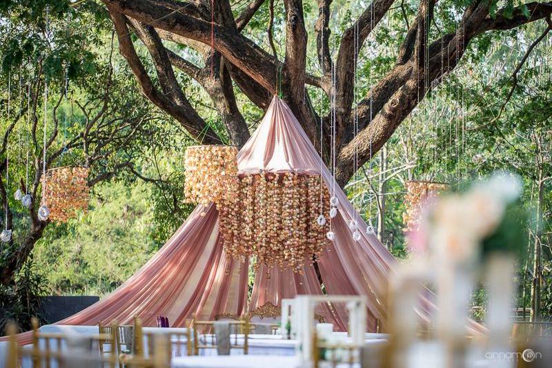 Unique tent shaped mandap