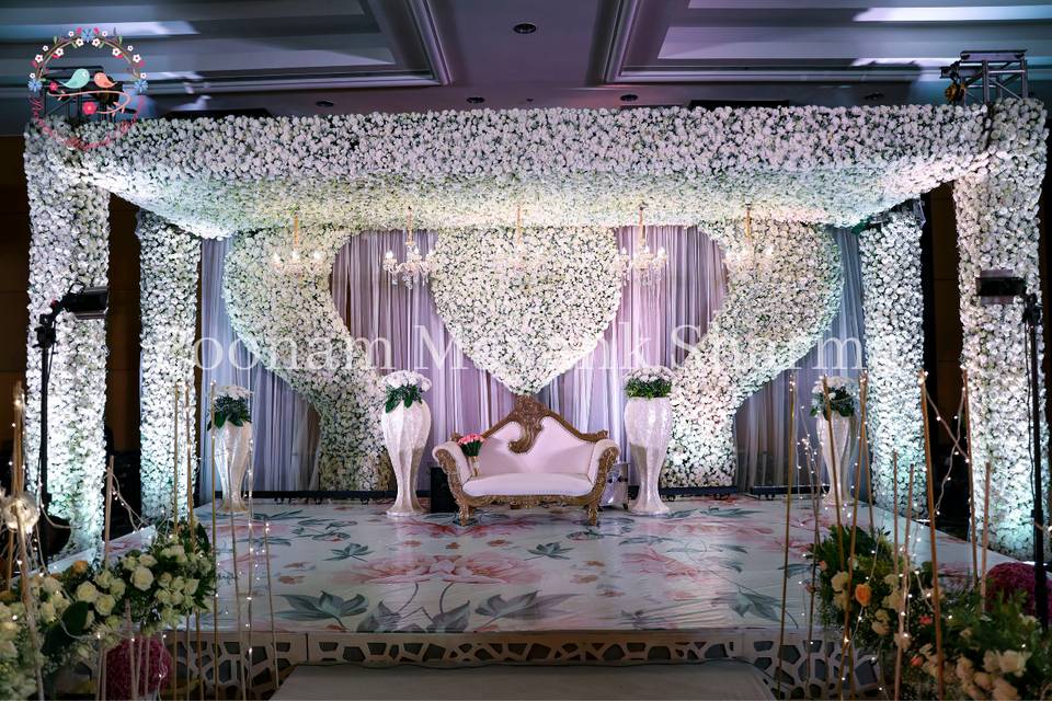 Elegant floral stage