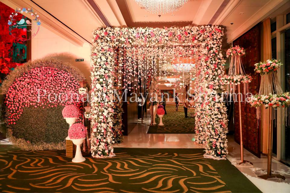 Floral square entrance