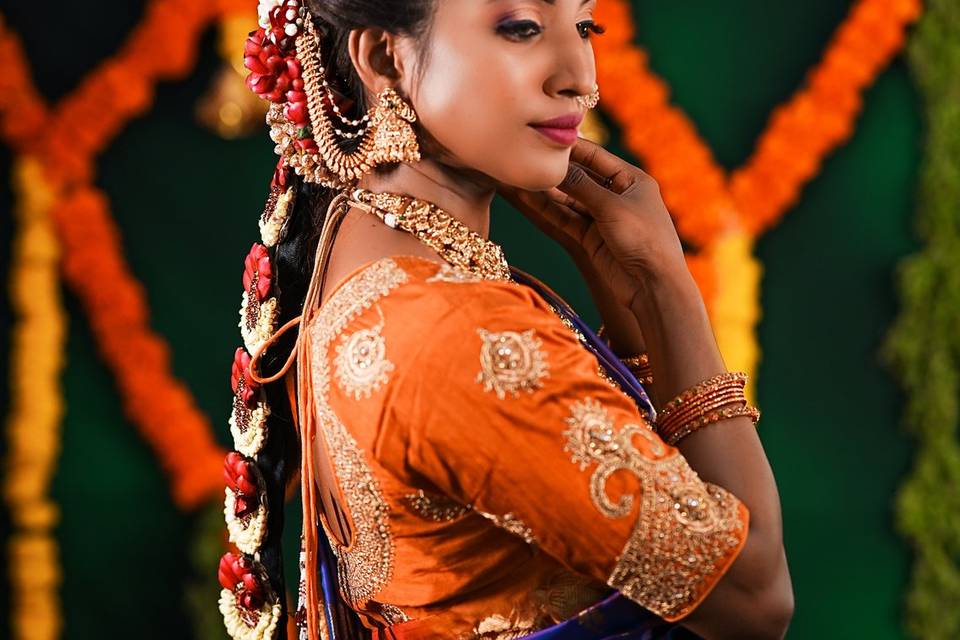 South Indian bridal look