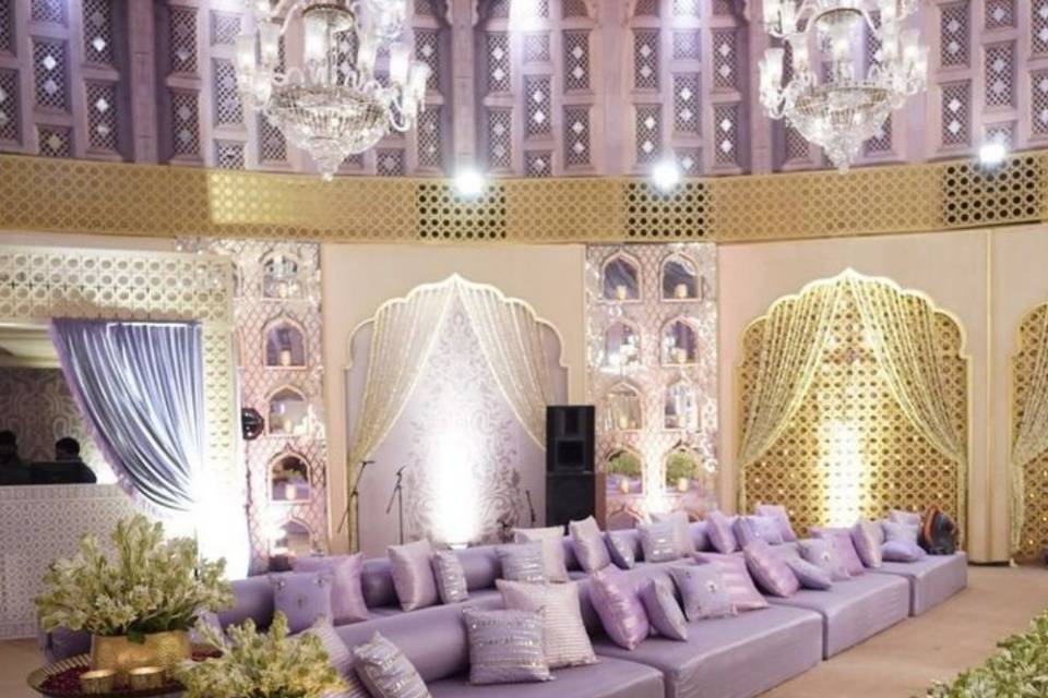 Purple decor set-up