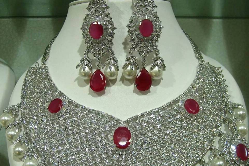 Necklace and earrings