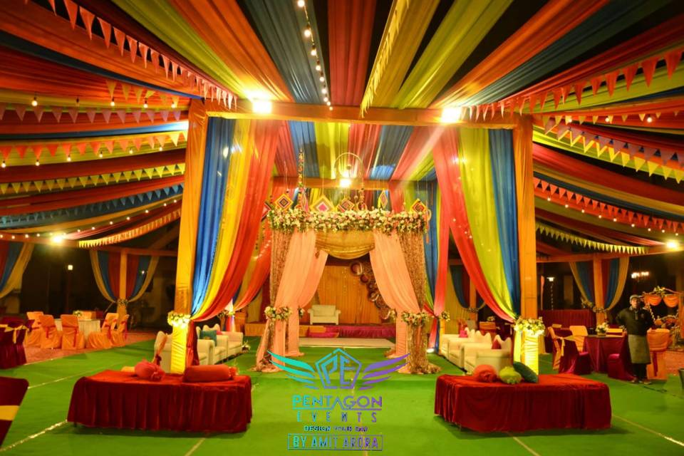 Colourful Wedding Setup
