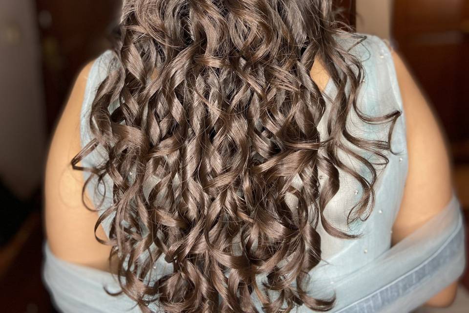 Engagement bride hairstyle