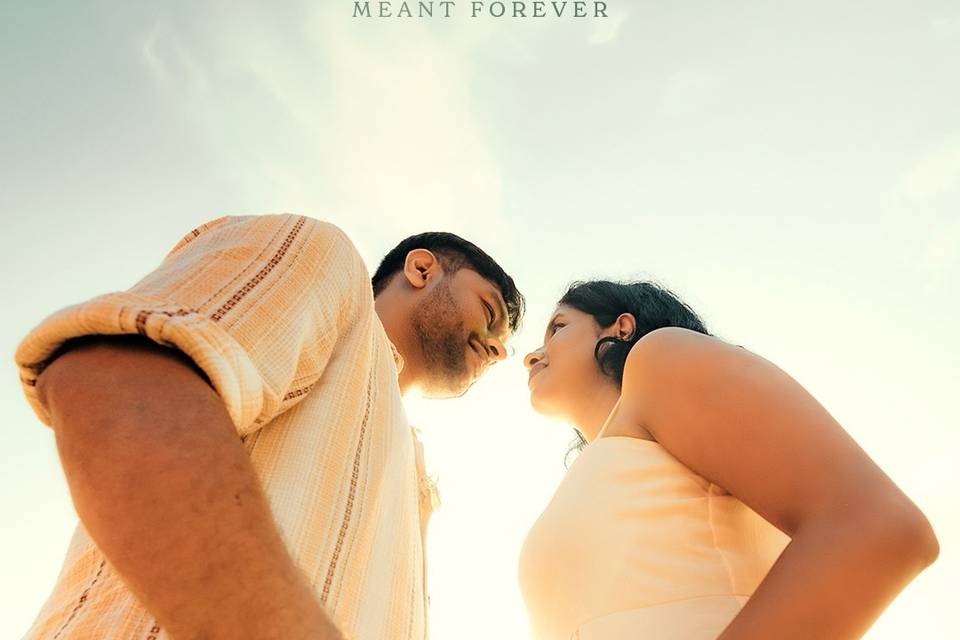 A romantic pre-wedding moment