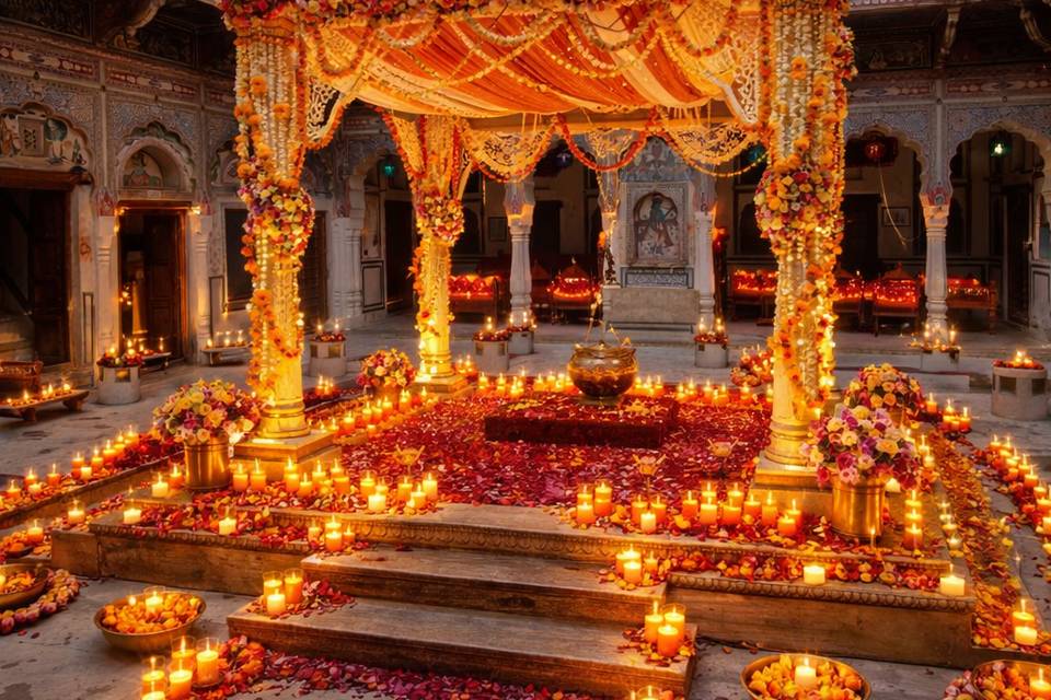 Mandap In Courtyard