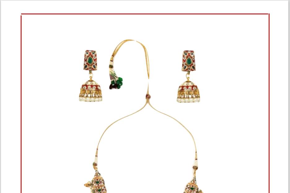 Traditional meenakari choker