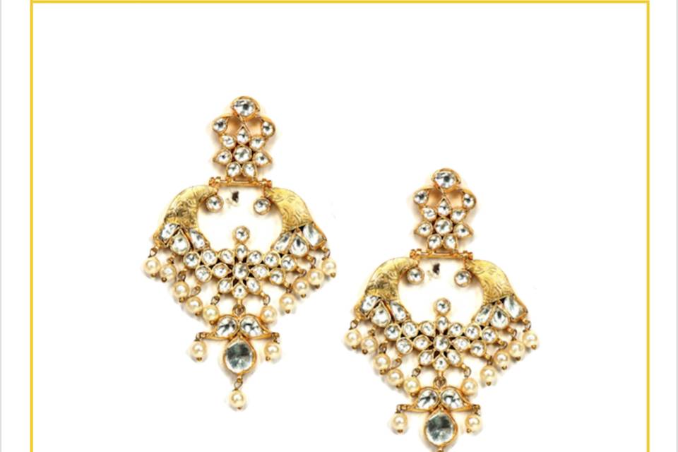 Big kundan earrings