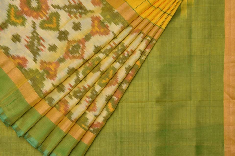 Uppada Ikat Border Silk Saree