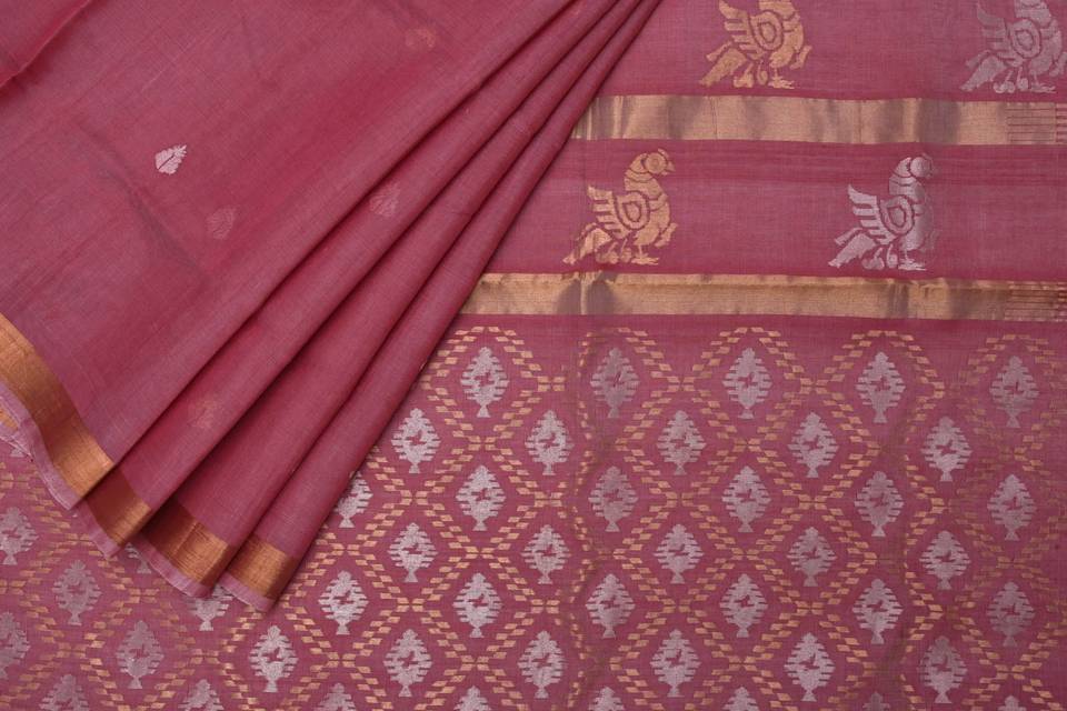 Uppada Pallu Design Silk Saree