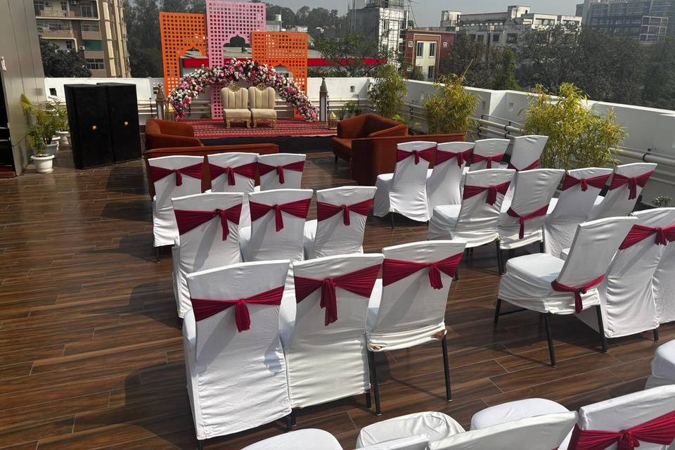 Rooftop Decor for Haldi/Mehand