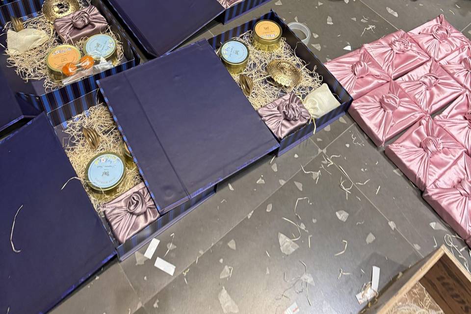 Making gift hampers ...