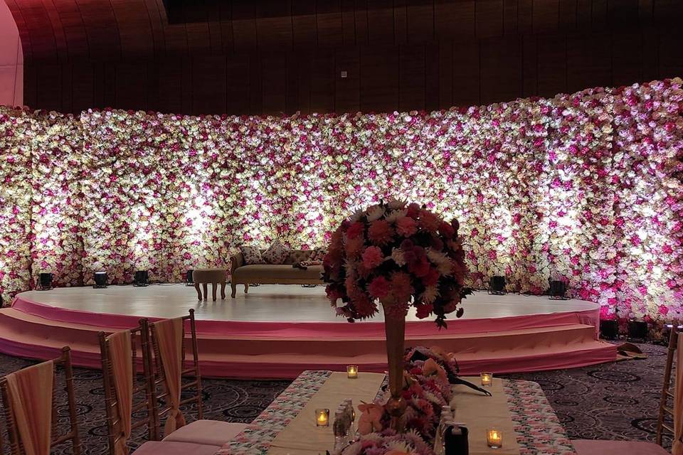 Floral stage decor