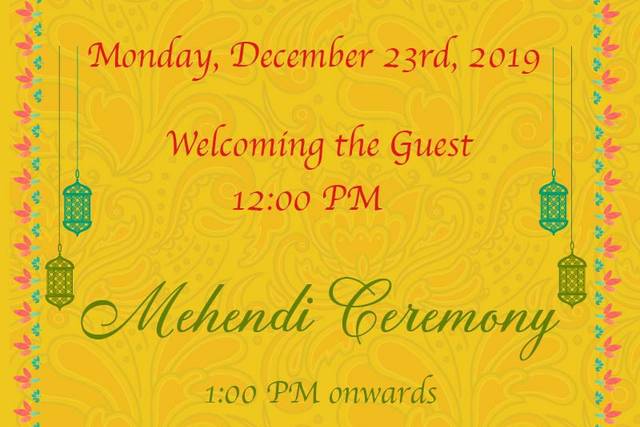 Mehendi Ceremony Video Invitation for WhatsApp | Animated Mehendi E-card  Invitations | inviter.com - YouTube