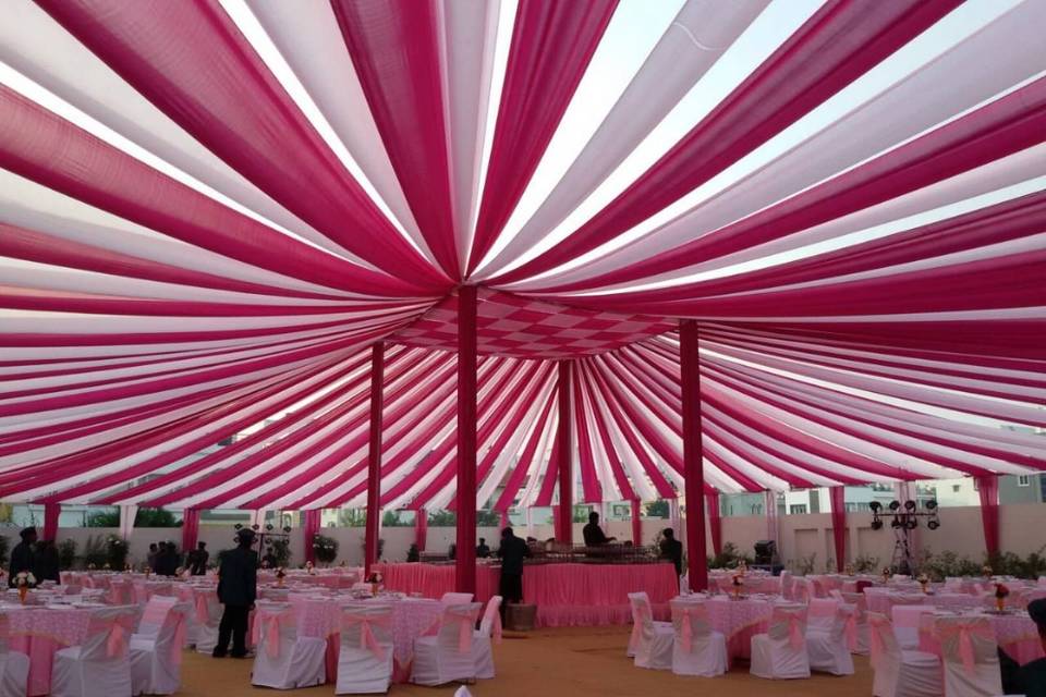 Wedding tent decoration