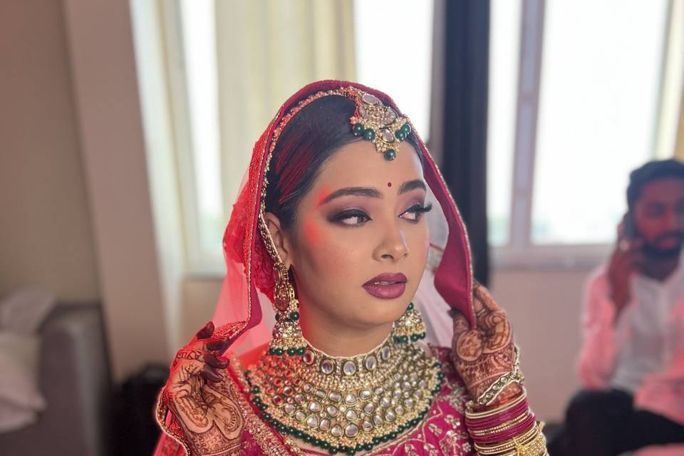 Day time bridal look