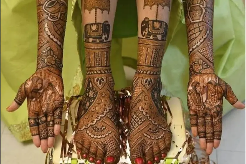 Gorgeous Bridal Mehndi Design for 2023 - Easy mehndi Designs