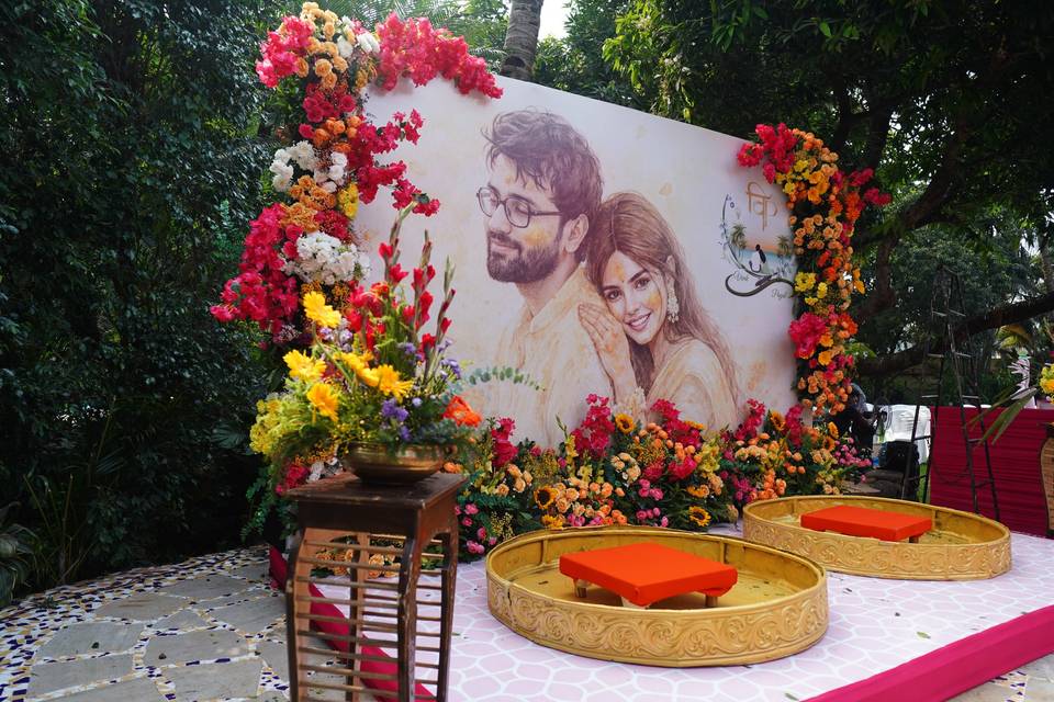 Haldi Backdrop
