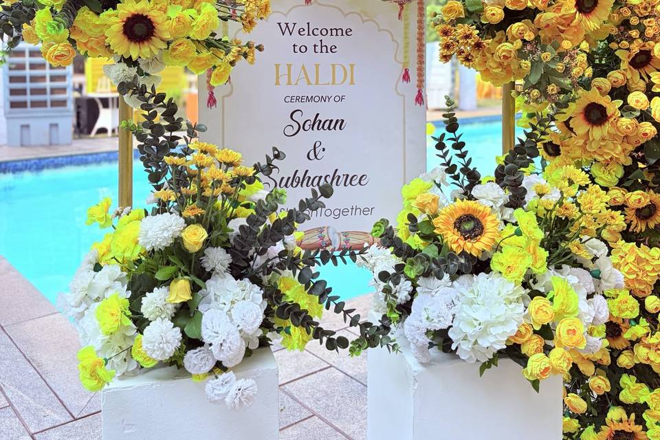 Welcome Signage for Haldi