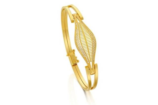 Buy Thin Bumpy Edge Exciting Designer Gold Bangle - Joyalukkas