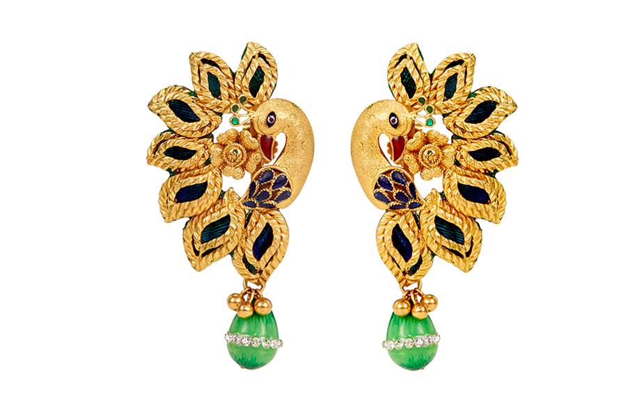 Joyalukkas  A truly regal coin earring with intricate  Facebook