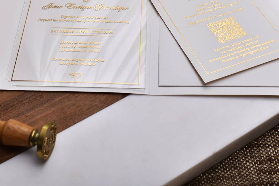 3-Fold Wedding Invitations
