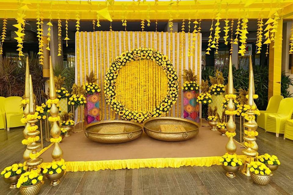 Vaishnavi haldi Mehndi Decor