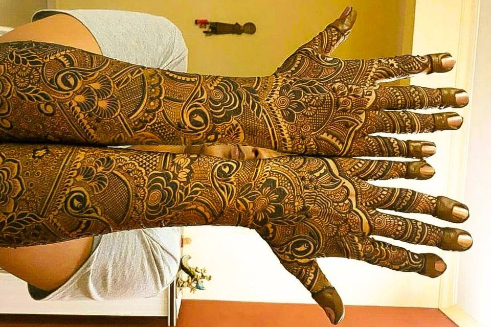 Back hand Mehndi designs