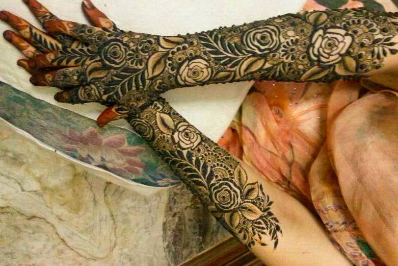 Floral mehndi designs