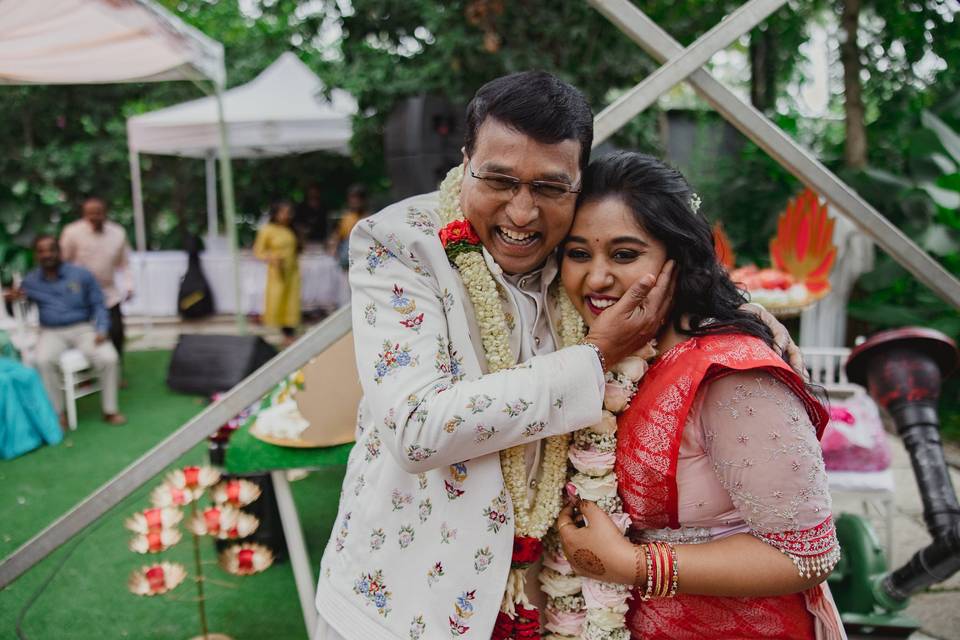 Bride and her father.