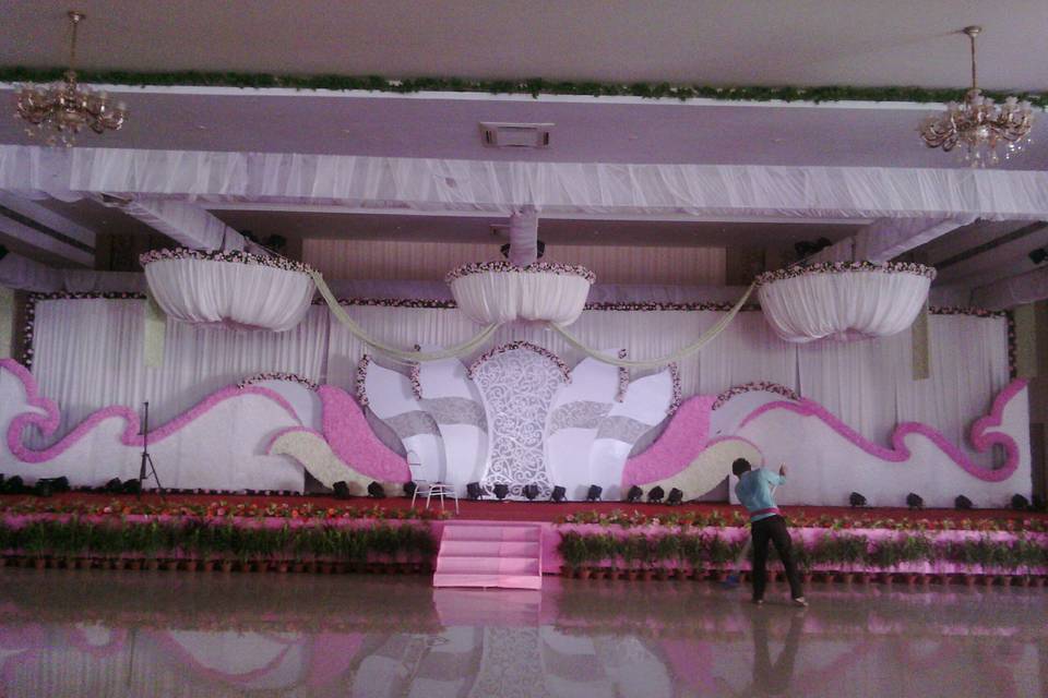 Wedding stage and backdrop