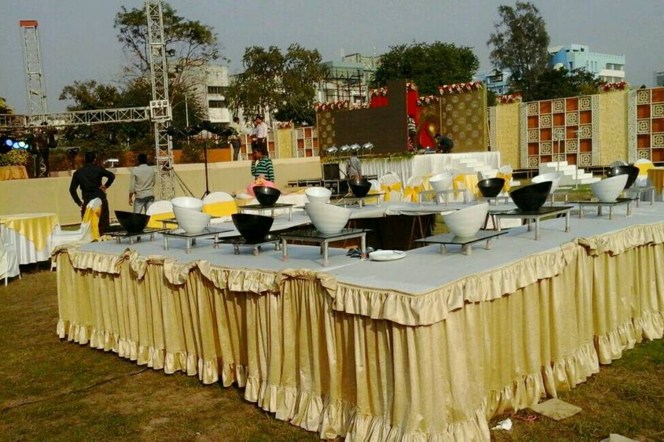Catering area decor