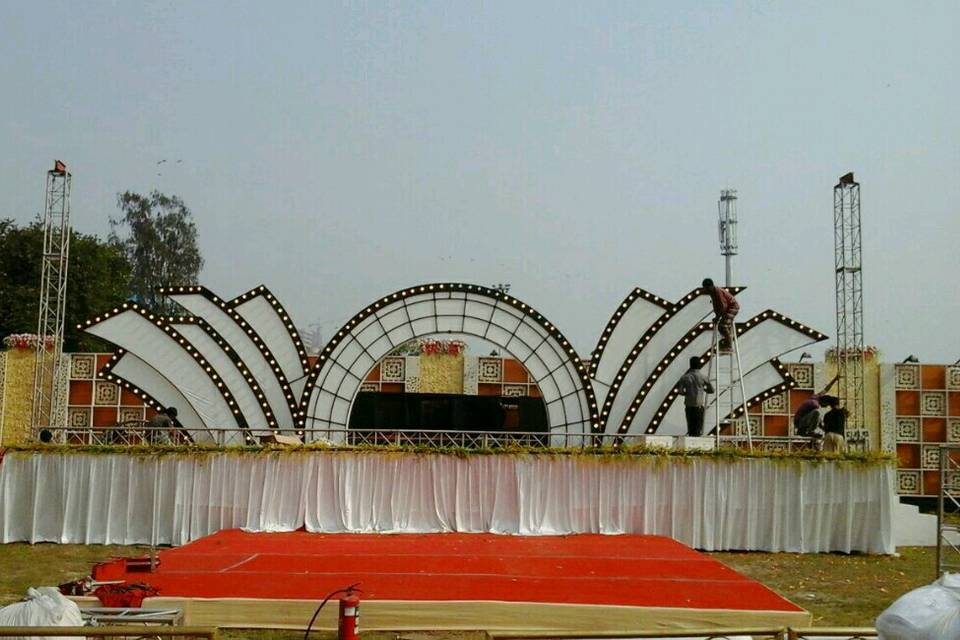 Wedding stage and backdrop