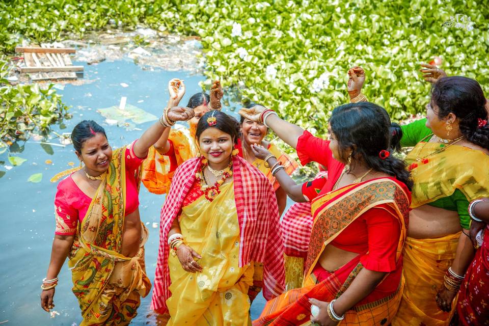 Bride with friends