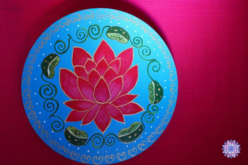 Hand painted pichwai plate