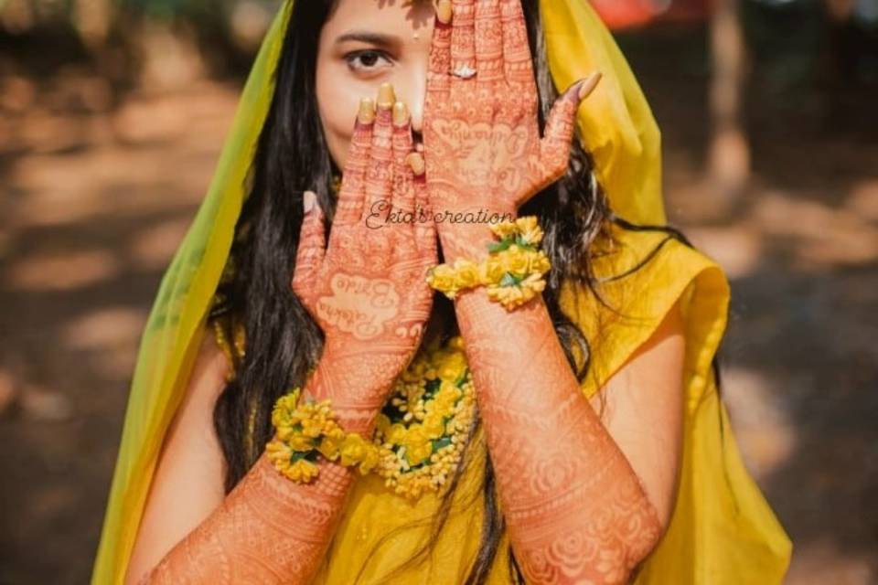 Bridal mehndi stain