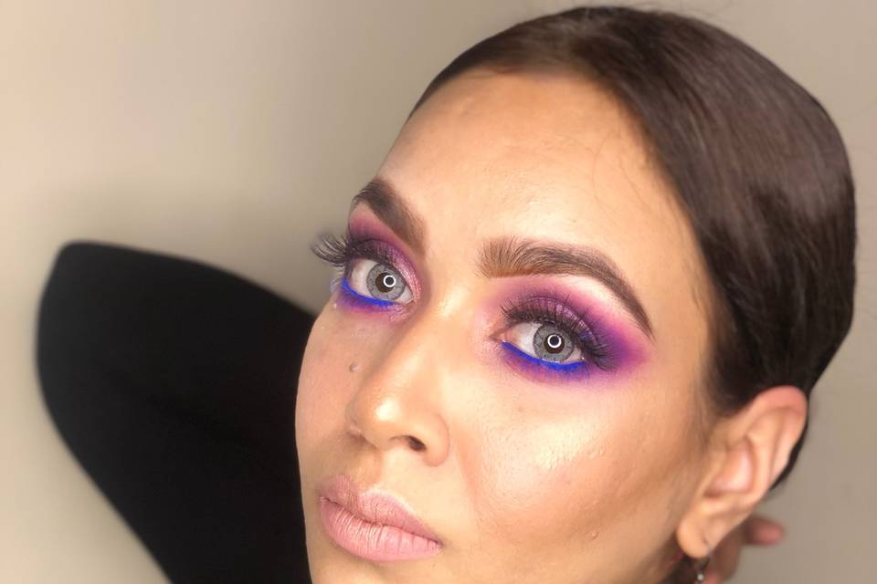 Purple eye makeup