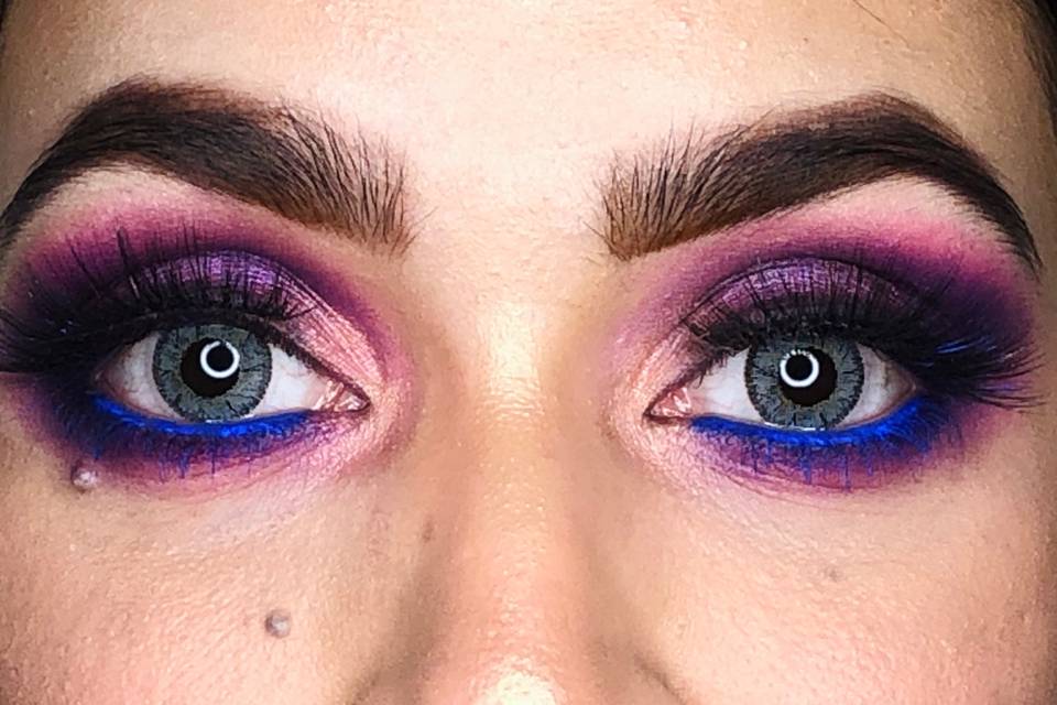 Purple eye makeup