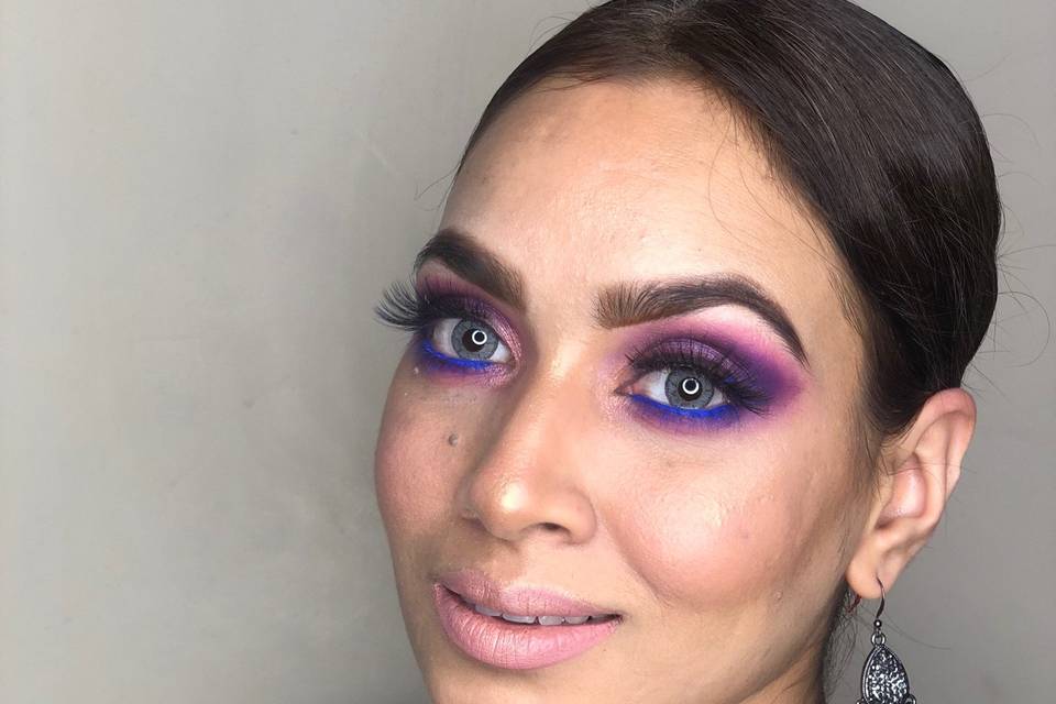 Purple eye makeup