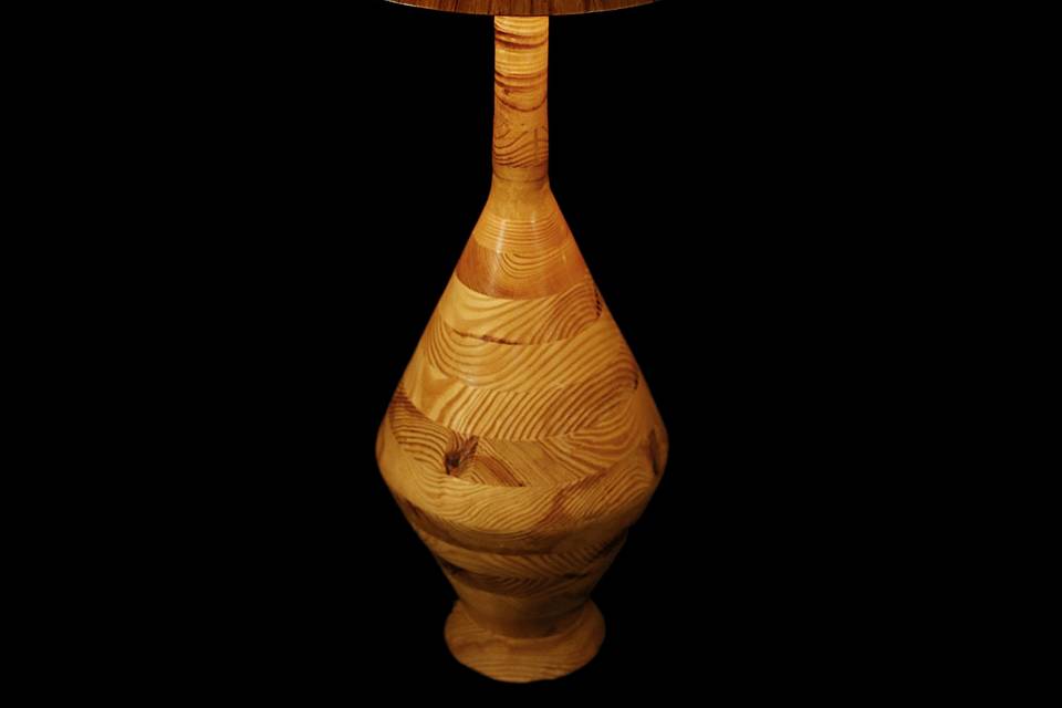 Pine wood lamp