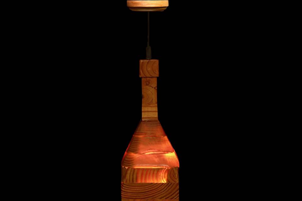 Pine wood lamp