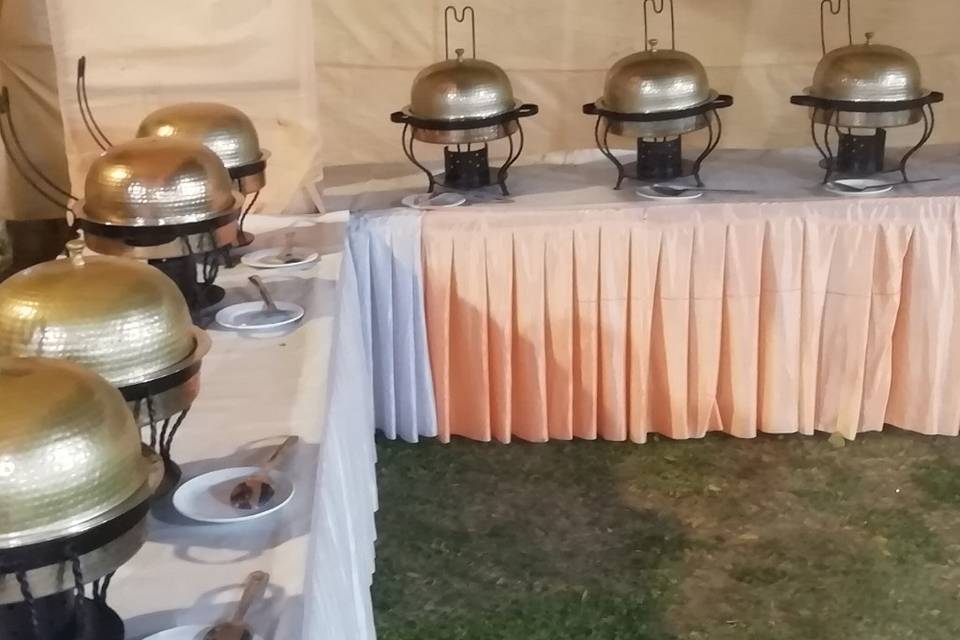 Normal buffet setup