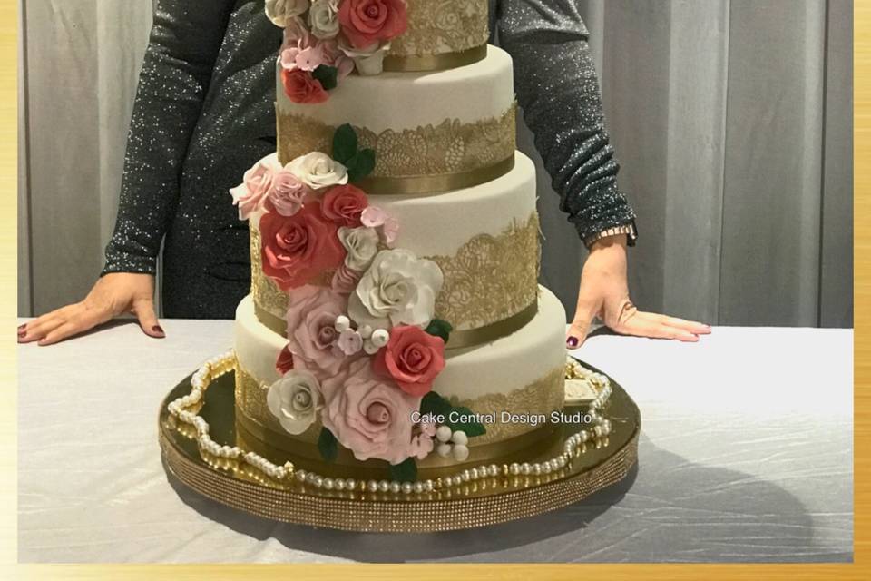 Christian White Wedding Cake